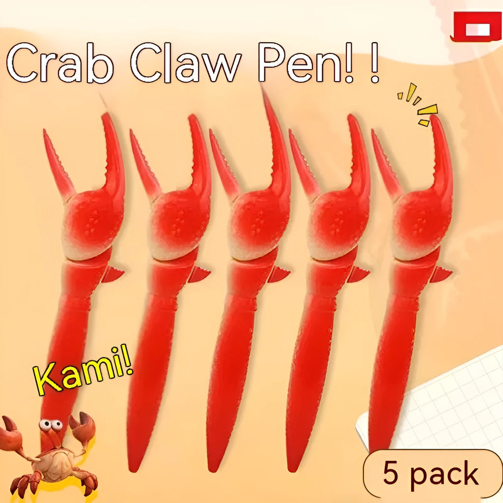 Crab pen novelty ballpoint writing instrument with pressing can clip mechanism