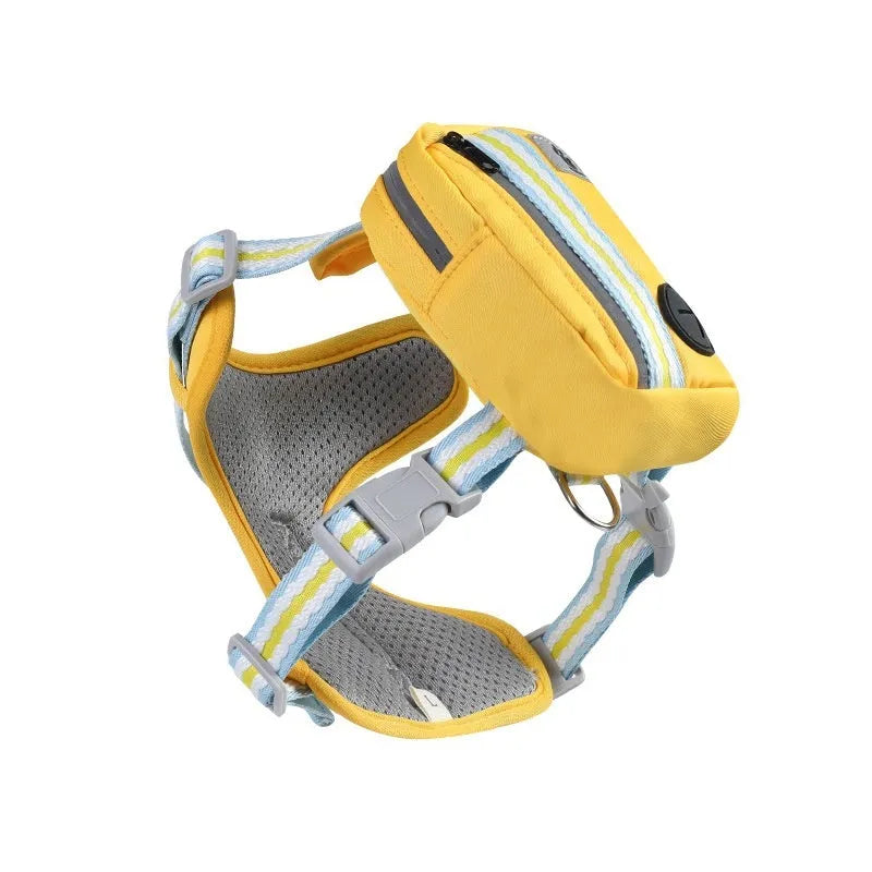 Explosion-proof anti-strangulation pet harness in Oxford cloth with 1.5m holding rope