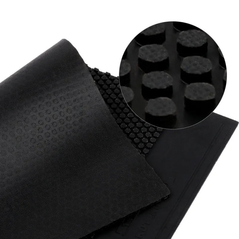 Single uncut sheet of black table tennis rubber for racket replacement