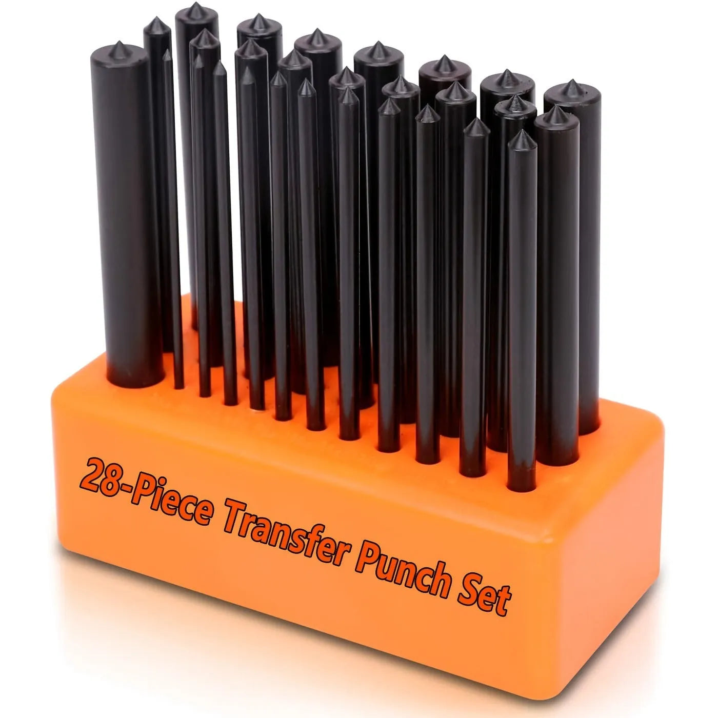 Orange alloy plastic punch needle accessories with metal punch head mould for tool organisation