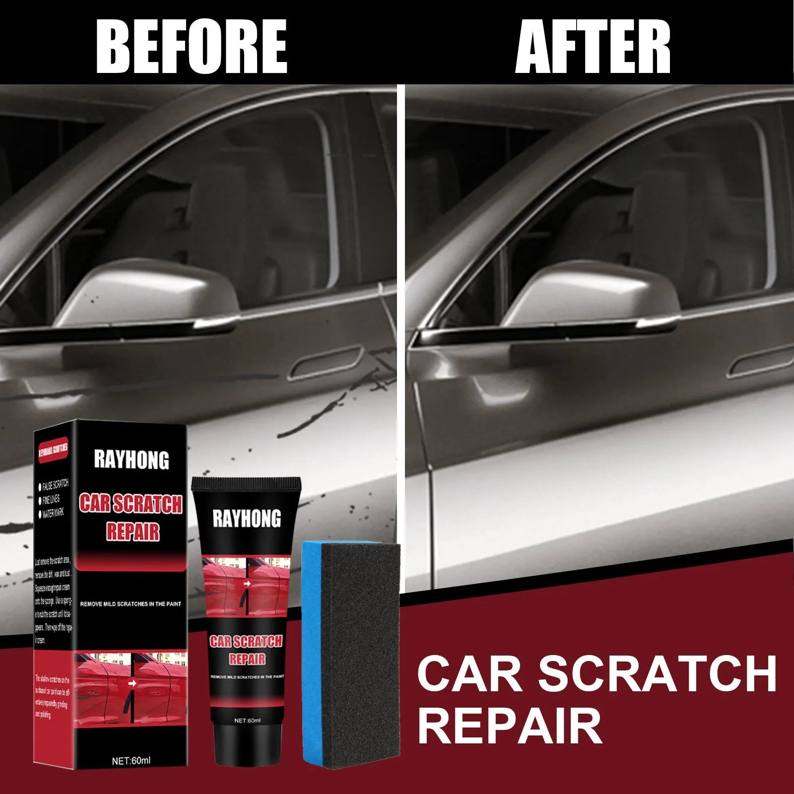60ml car scratch repair wax container for surface scratch removal on lacquer paint