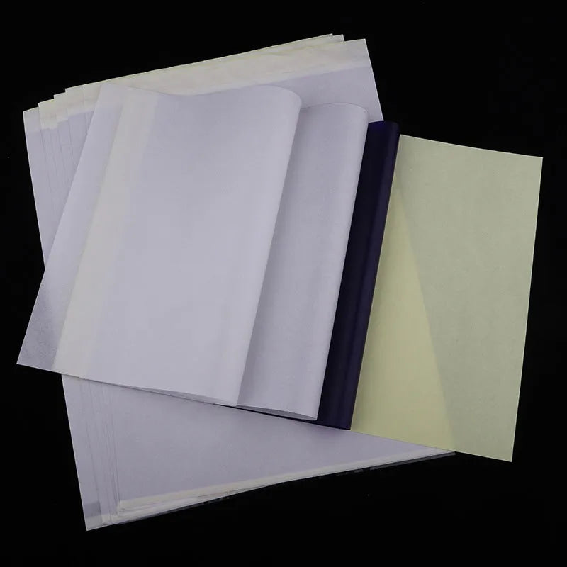 A4 tattoo transfer paper sheets with transfer paste gel for hand drawing and machine conversion