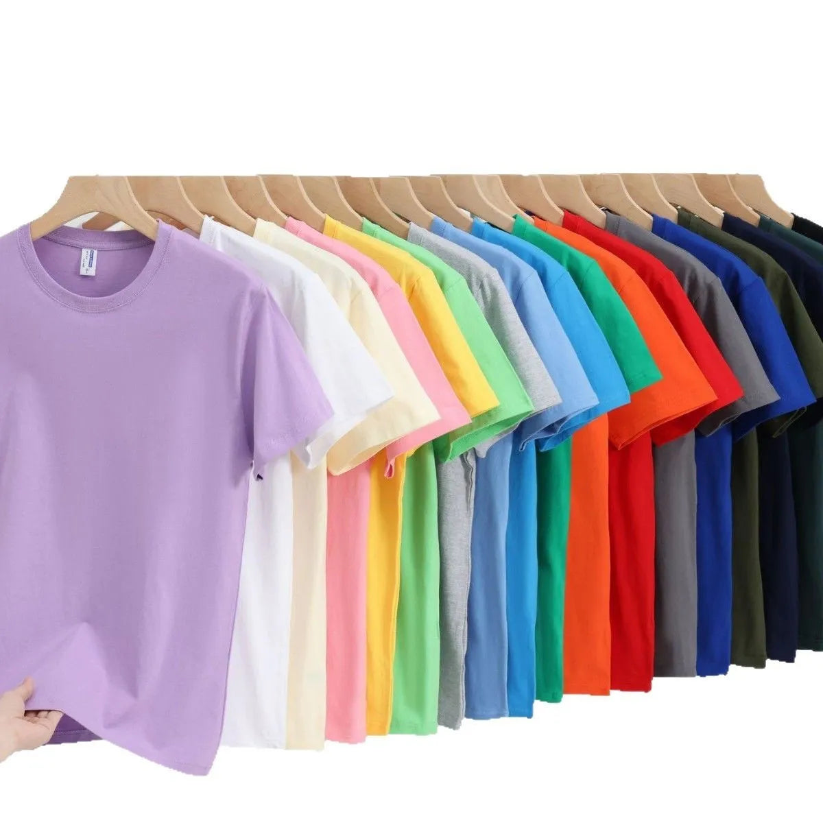 Loose thick cotton T-shirt in multiple colours for summer events and workwear.