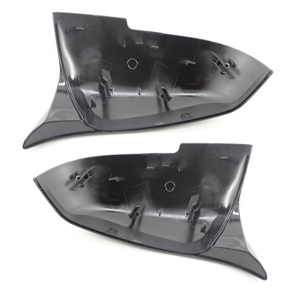 Paint bright black horn-shaped rear-view mirror shells for BMW 3 Series and 4 Series