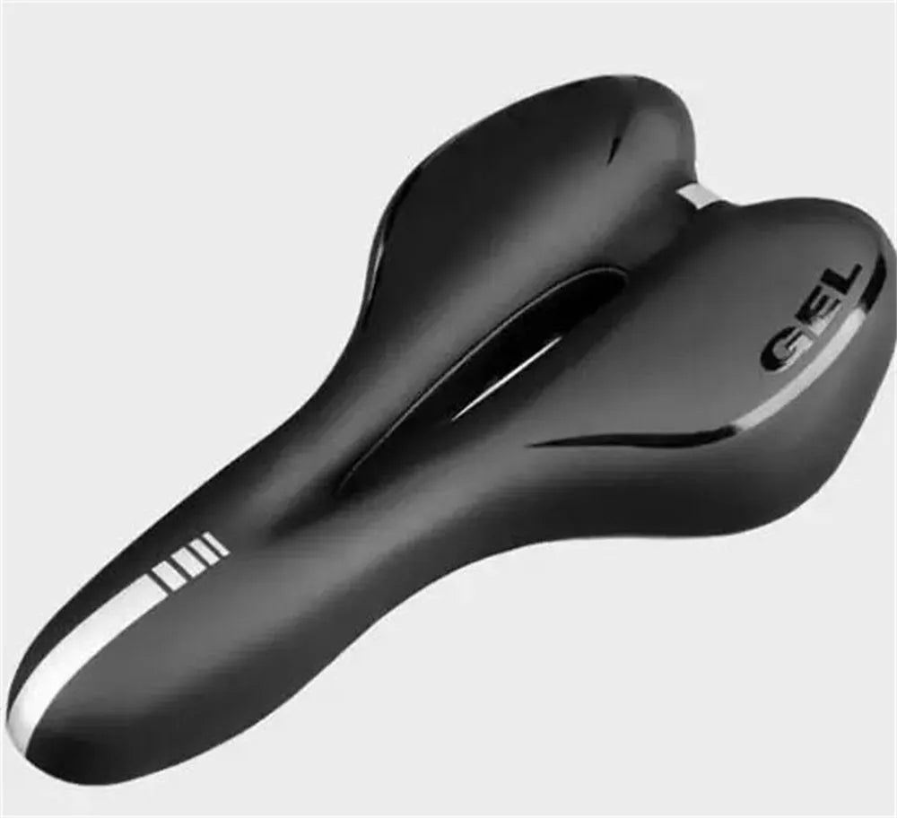 Bicycle saddle cushion with silicone padding and waterproof cover for cycling comfort
