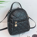 Korean style embroidered hard backpack for girls in pink with sandwich pocket