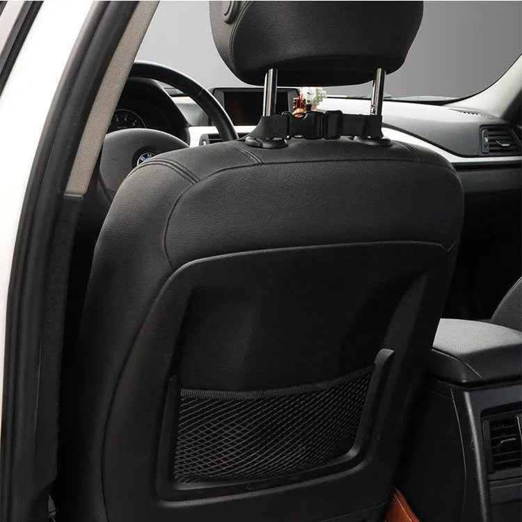 Solid colour car lumbar support cushion with memory cotton filler on a car seat.