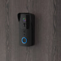 Black and white waterproof smart visual doorbell with camera for remote intercom