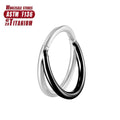 F136 titanium alloy fork nose ring in silver, available in multiple sizes for nose piercings.