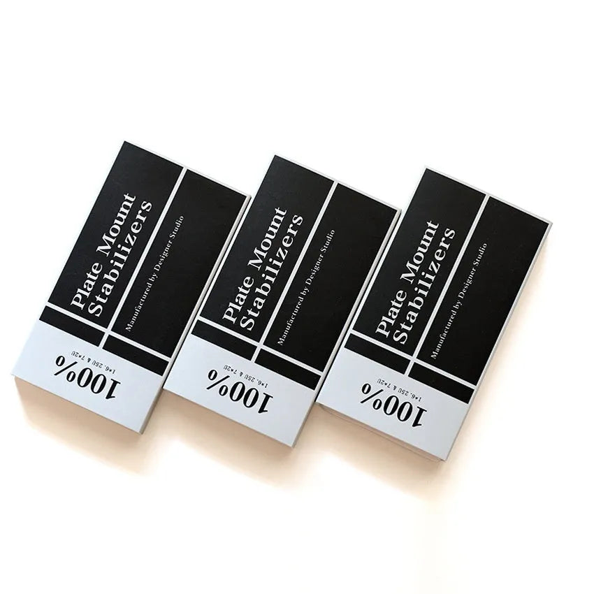 Black and milky white mechanical keyboard stabiliser sets with a 4.3-inch screen for 6.25U and 7U keys.