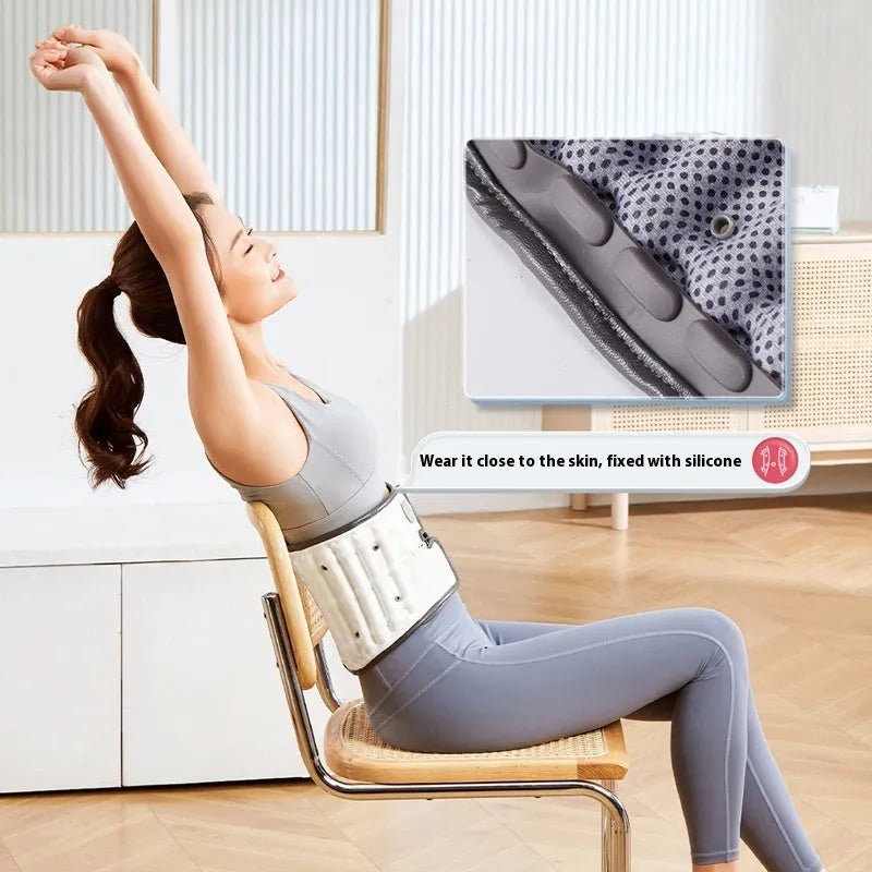 Automatic inflation lumbar disc waist supporter in PU material for back pain relief and rehabilitation