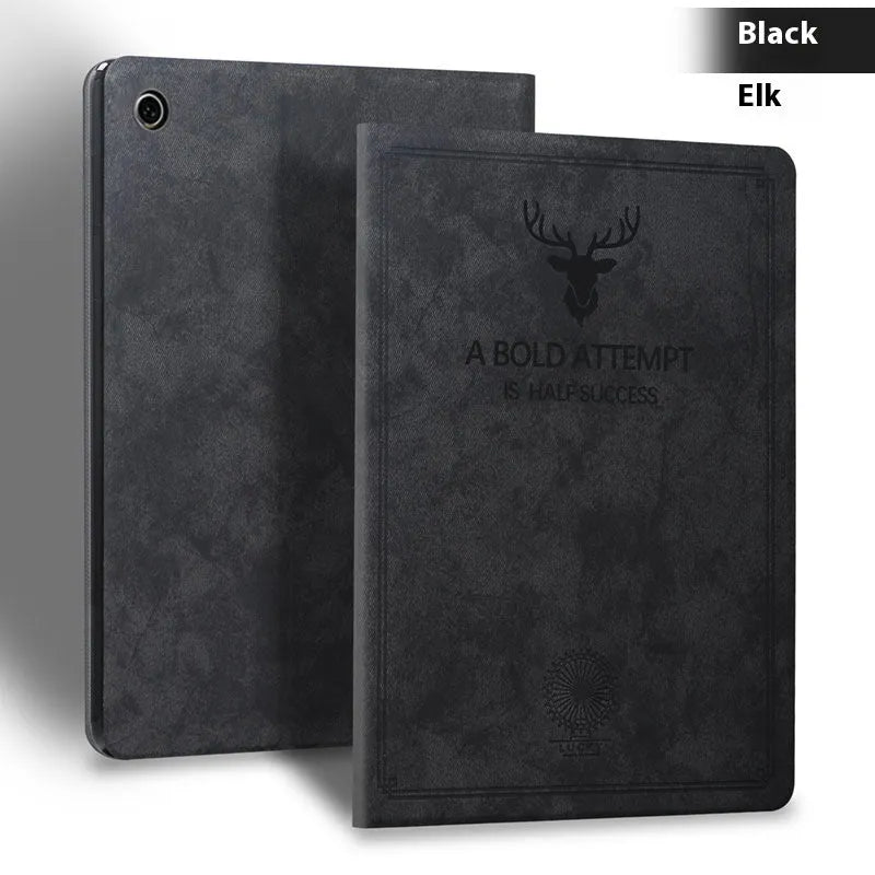 TPU leather clamshell protective case for iPad in elk colour options.