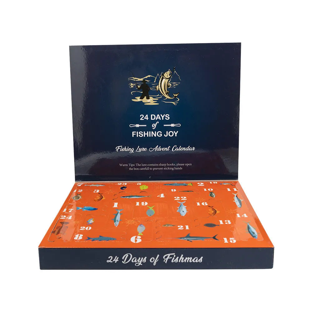 Mino Bog Christmas fishing blind box set with 24 metal pieces in 01 style colour