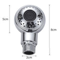 Silver ABS plastic pet shower head with gentle flow non-pressurized design
