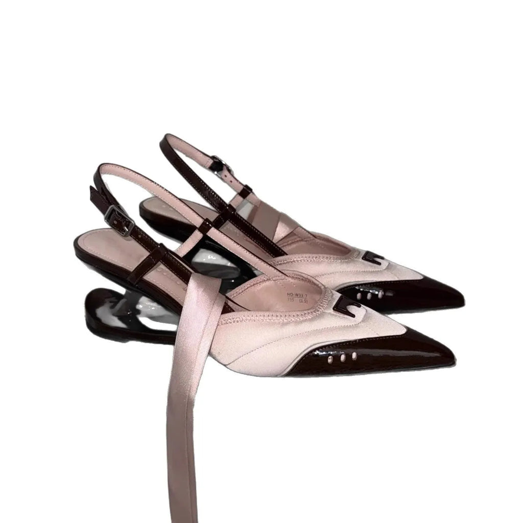 Women's black lace-up high heels with special-shaped root design showing cowhide upper and adjustable closure