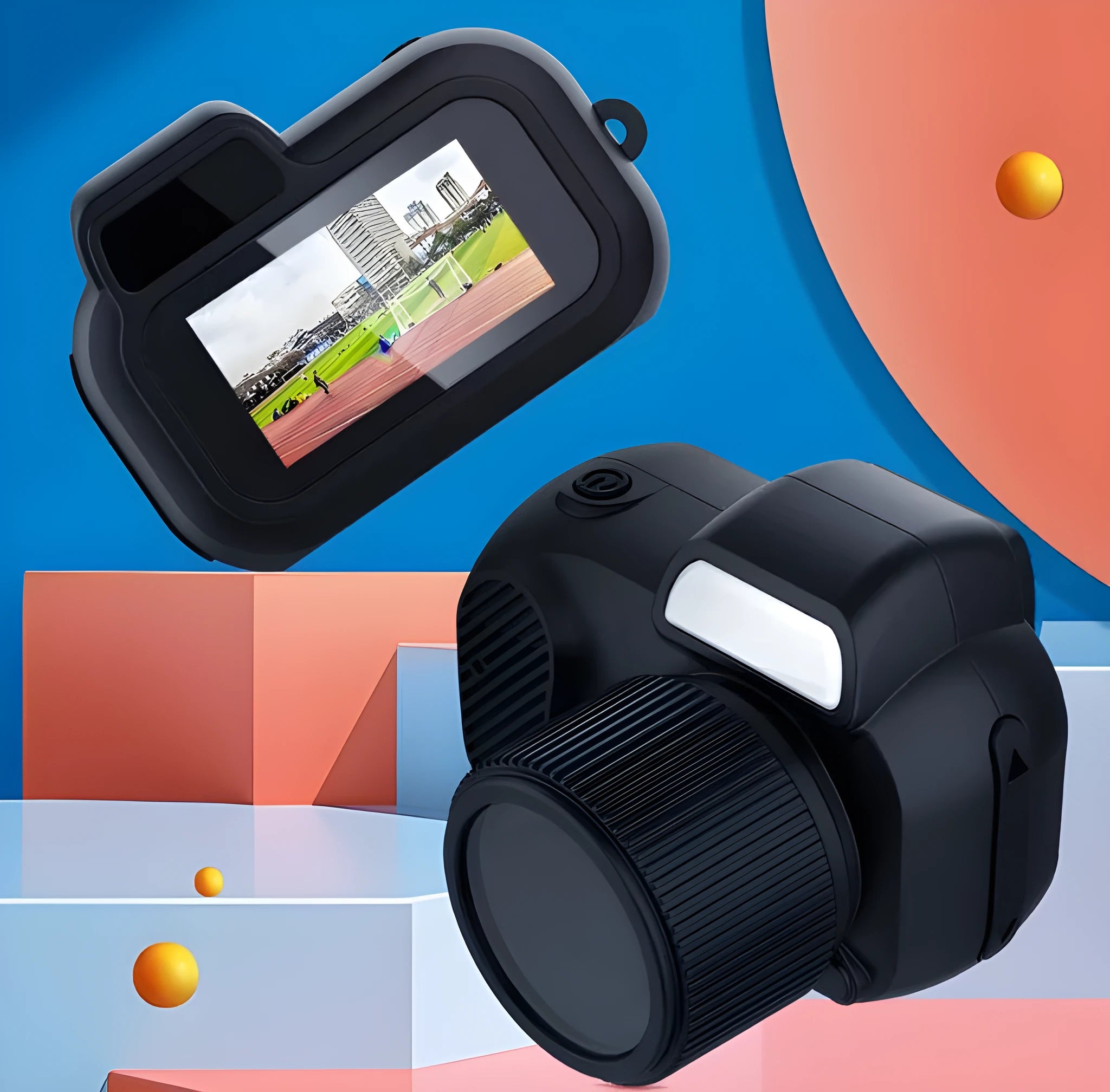 Black Y3000 outdoor sports camera with 0.96-inch display screen for HD video recording
