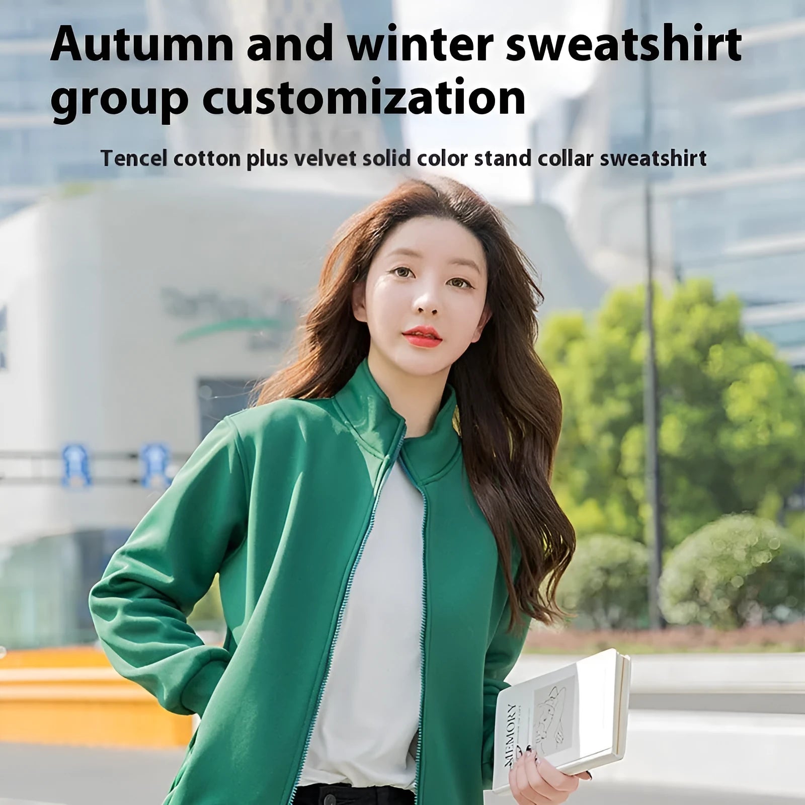 Unisex velvet sweater coat in black with long sleeves and normal length spandex fabric for winter cold protection