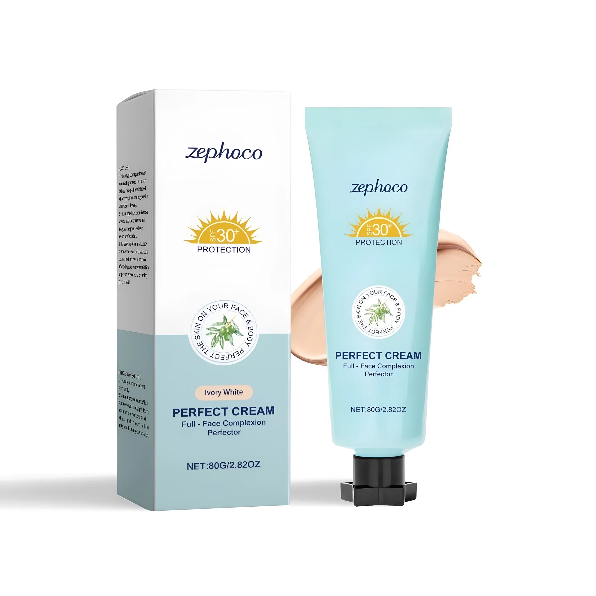 Curdling sunscreen moisturising liquid foundation bottle in shades Dark Skin, Ivory White, Natural Colour.