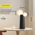 Modern minimalist cactus bedside lamp in milk coffee colour, resin and PE lampshade, 21cm diameter 40cm height, on bedside table