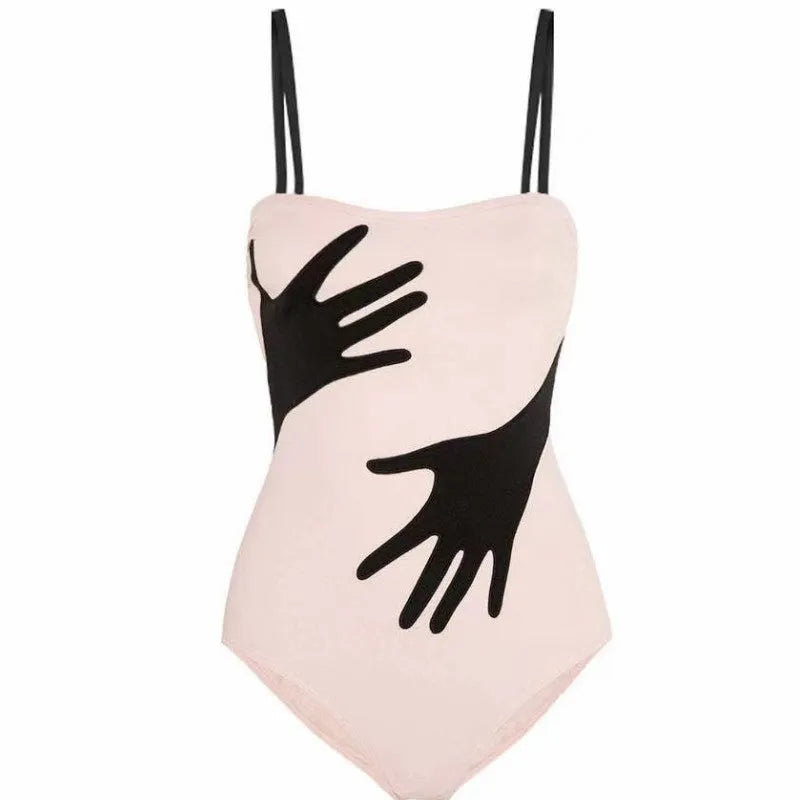 Women's one-piece bikini swimsuit with removable gauze skirt in multiple sizes