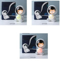 Resin animal night light in bear design with starry sky LED glow on a table.