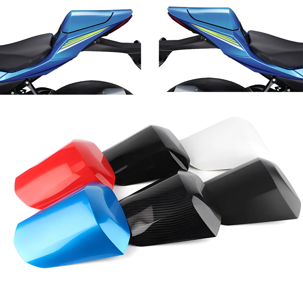 GSXR1000 motorcycle rear cowl seat cover in ABS plastic shown in black colour