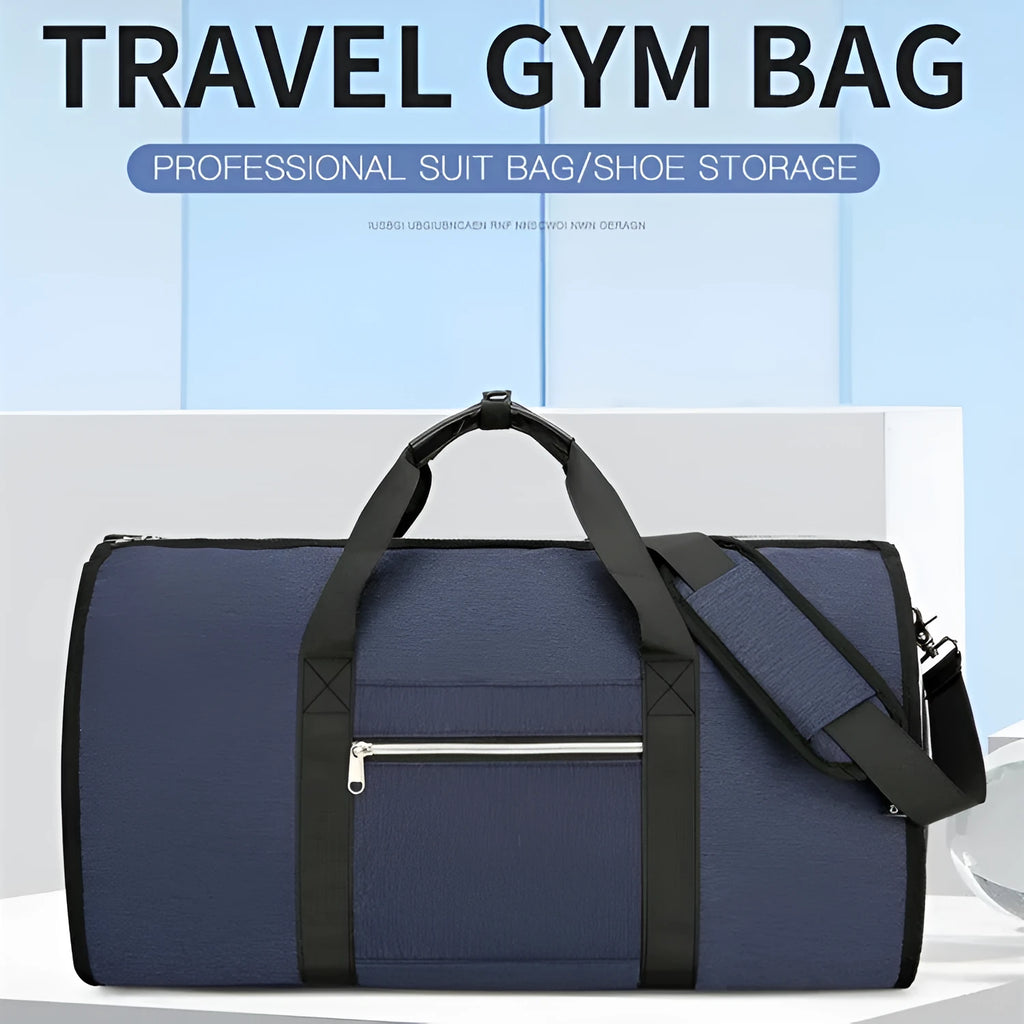 Waterproof Oxford cloth sports bag with dry wet separation compartments in grey colour option