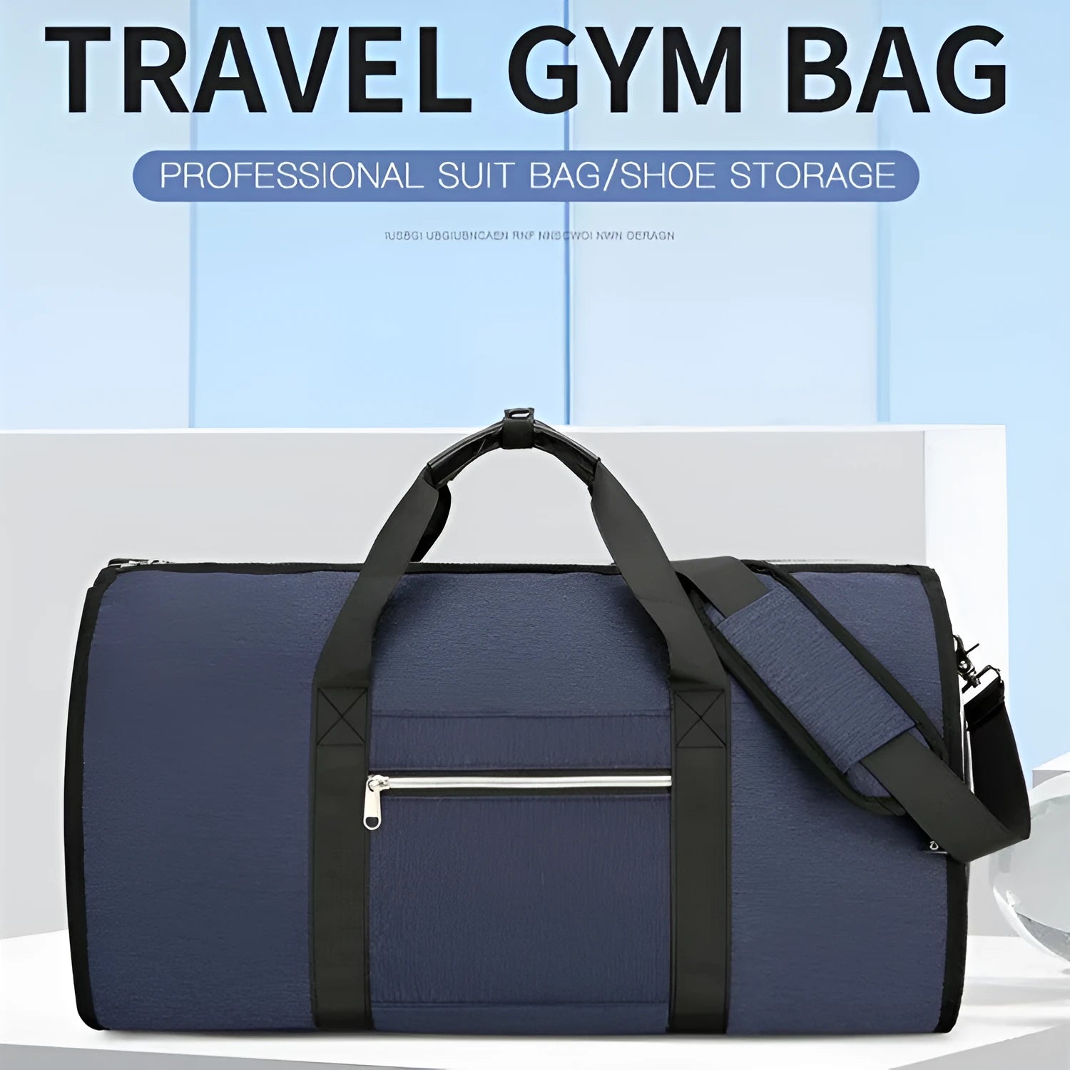 Waterproof Oxford cloth sports bag with dry wet separation compartments in grey colour option