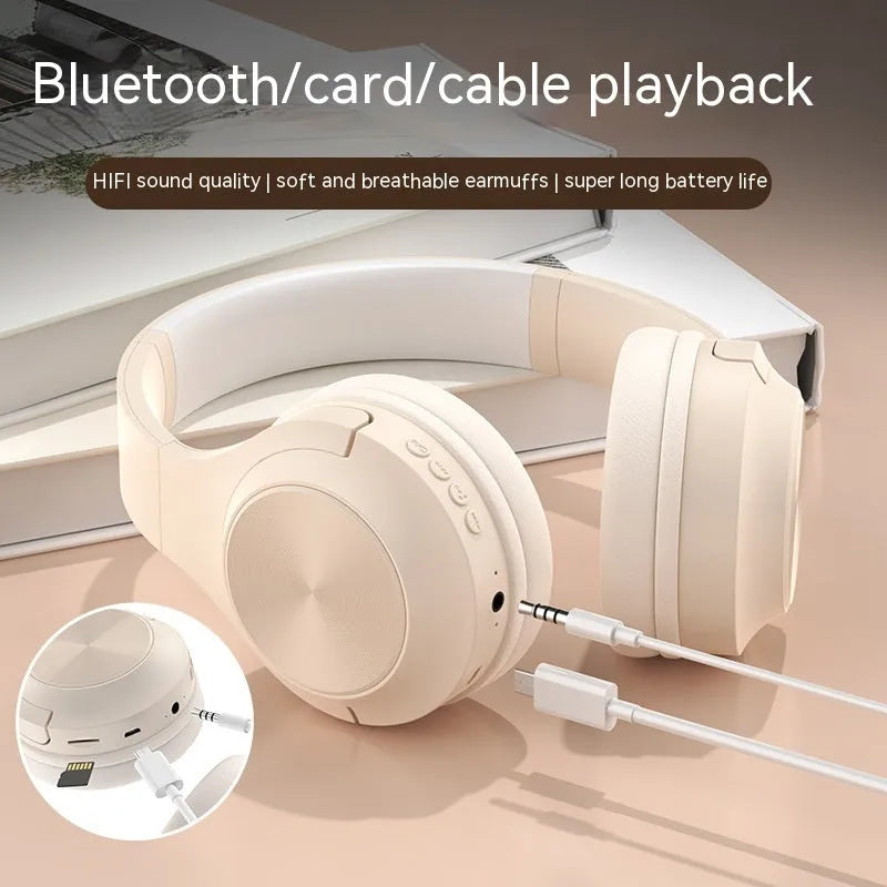 Creative design wireless Bluetooth headset in ivory white, chalk black, or youth green colours