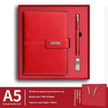 A5 size notebook with PU leather cover in various colours, showing wood-free paper inside.