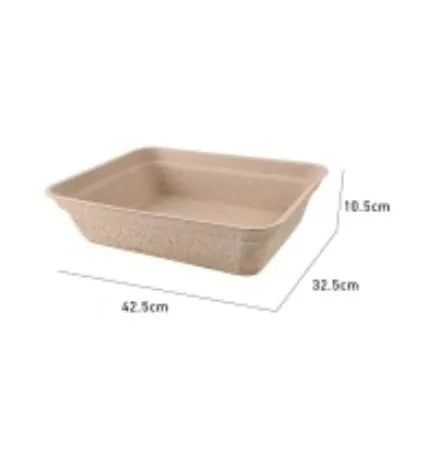 Brown disposable waterproof cat litter box with environmentally friendly degradable materials