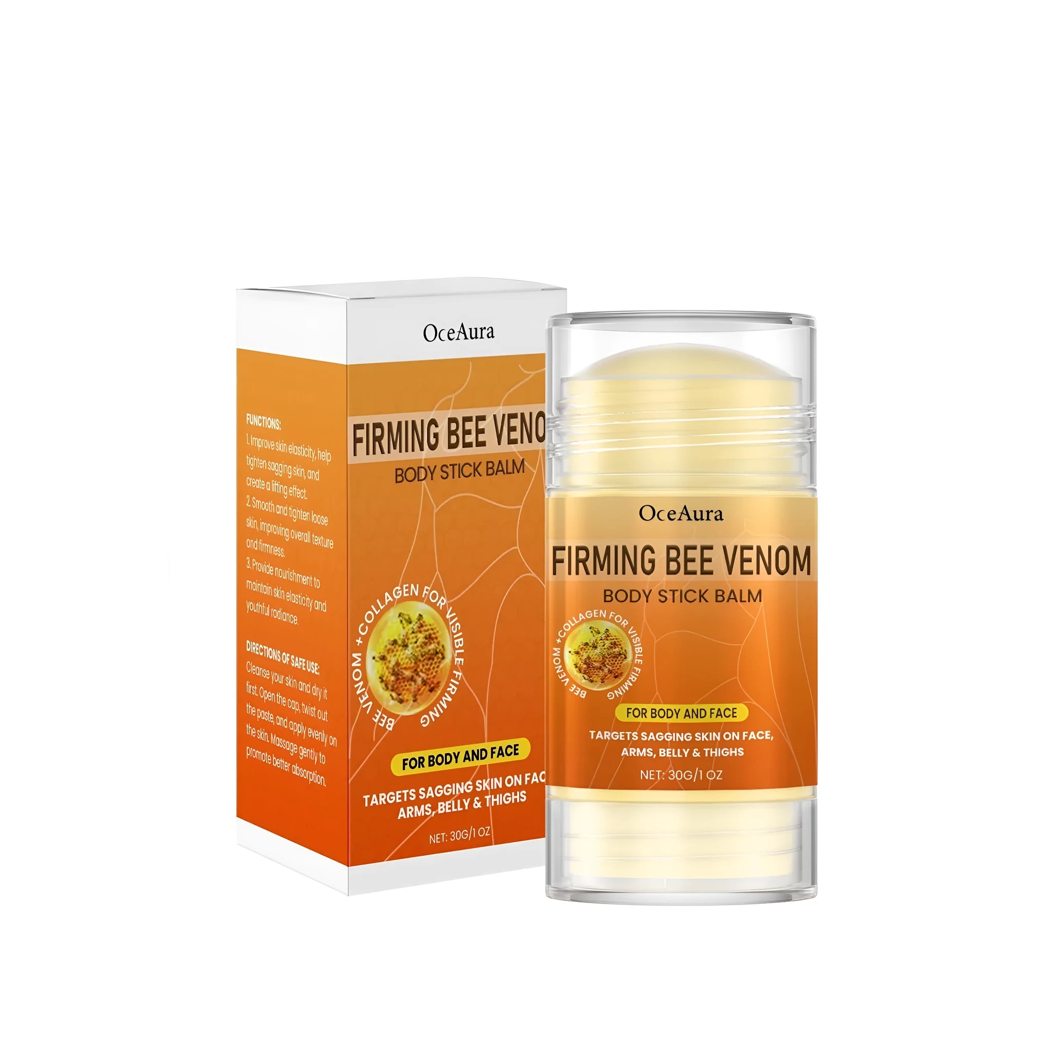 30g nourishing moisturising stick with vitamin E and collagen in portable twist-up tube