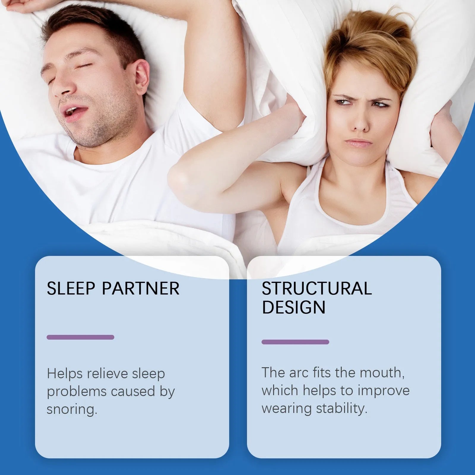 Standard specification snoring stopper device for gentle night-time breathing aid