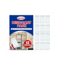 Pack of 12 calcium chloride household desiccant pieces for wardrobe and cupboard moisture control