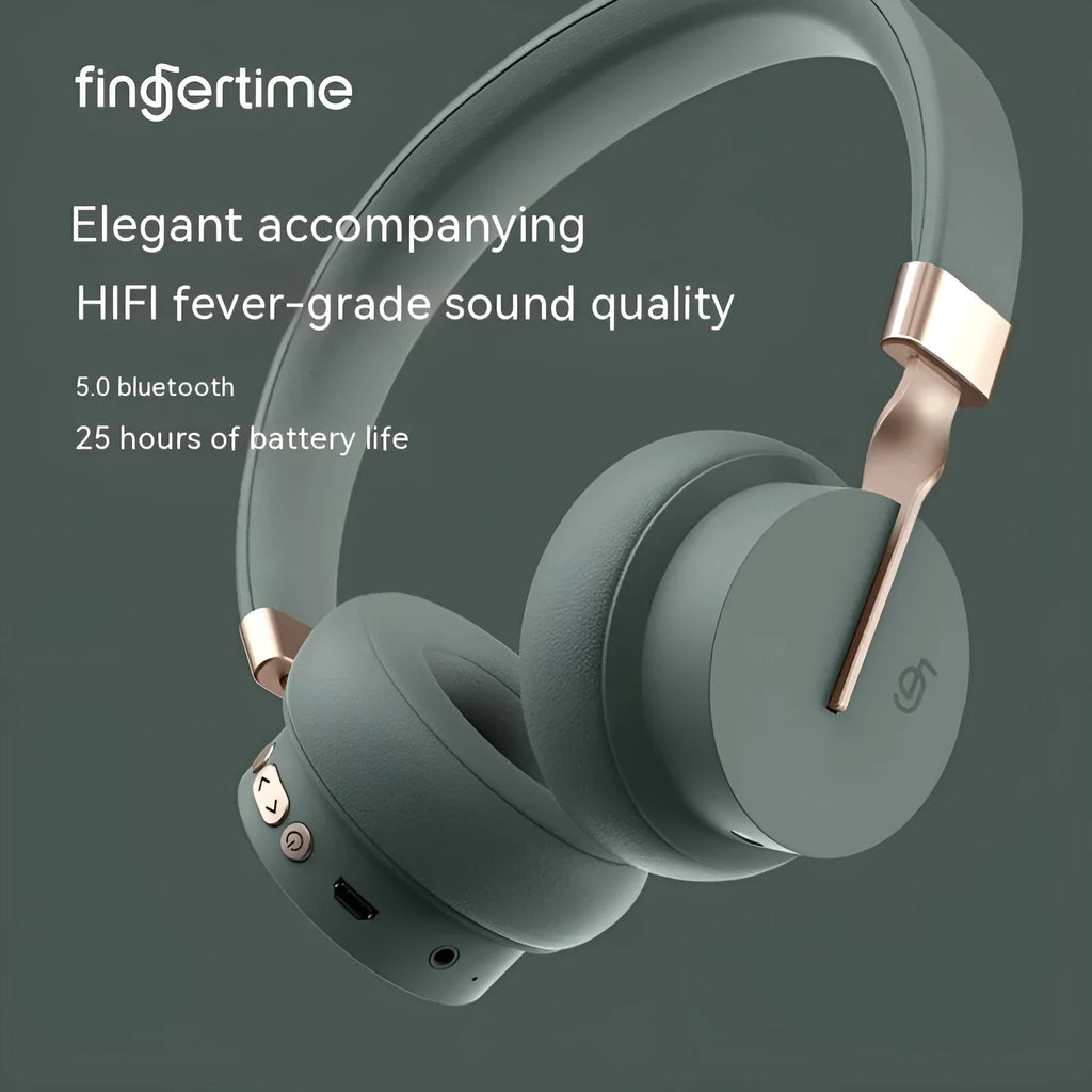 Solid colour Bluetooth headset for hands-free calling and music in green, black, red, blue, or white.