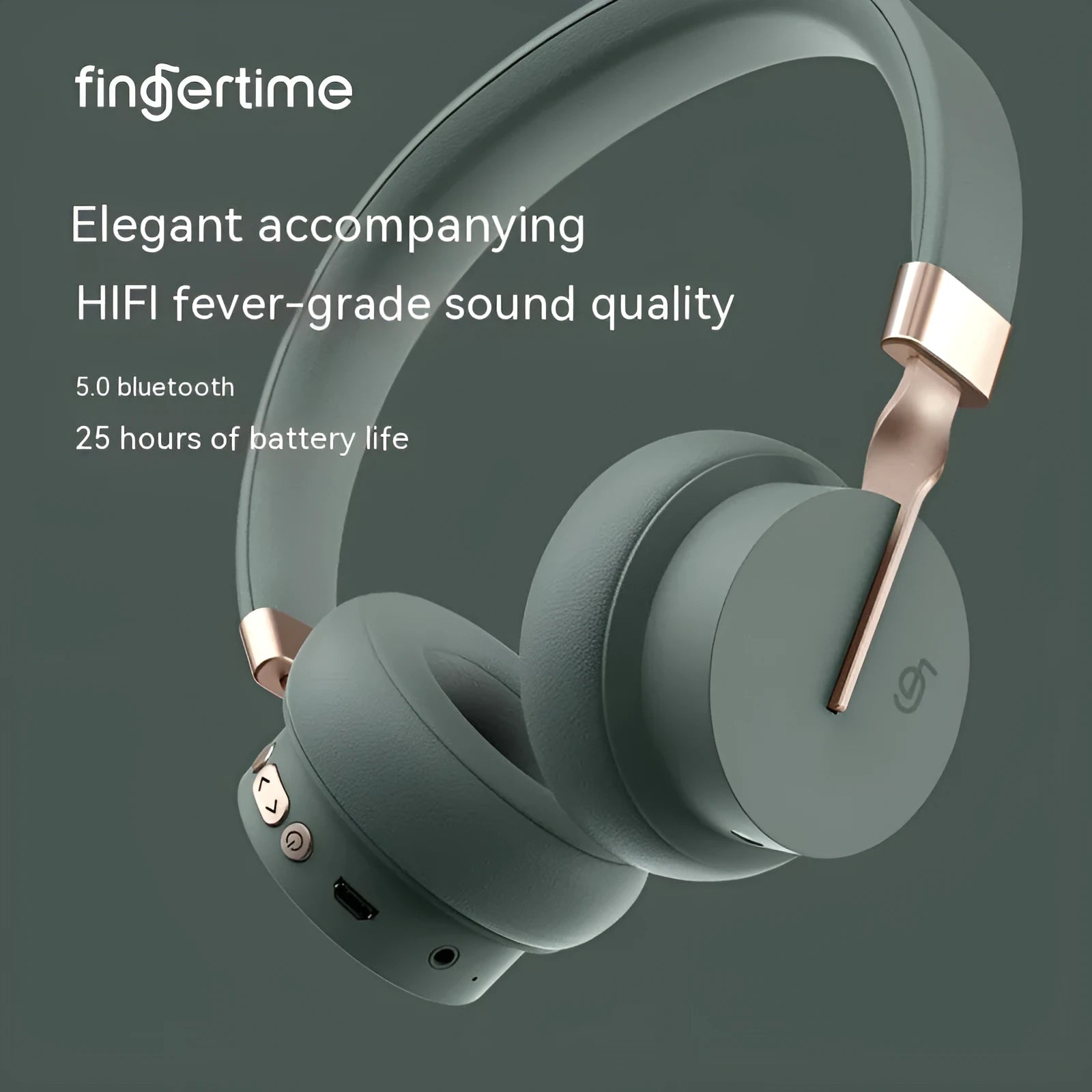 Solid colour Bluetooth headset for hands-free calling and music in green, black, red, blue, or white.