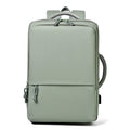 Green waterproof Oxford cloth backpack with 35 litre capacity and air pillow straps