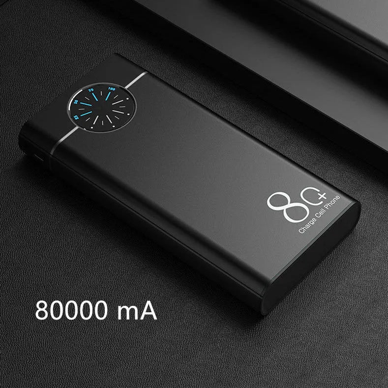 20000mAh fast charging power bank in alloy shell with LED flashlight