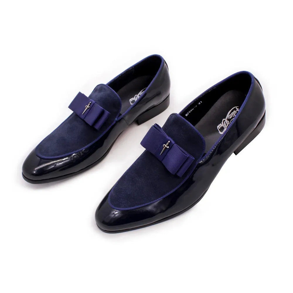 Men's low-top patent leather shoes with a tassel detail on the upper in a choice of colours.