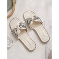 Women's French-style skirt sandals in apricot solid colour with microfiber upper and pigskin lining