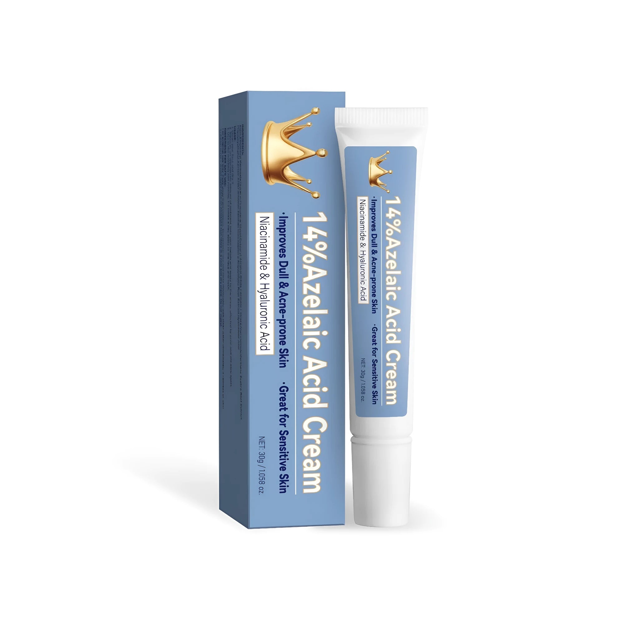 Blue box of Azelaic Acid Neck Cream 20g with specification FP-A035