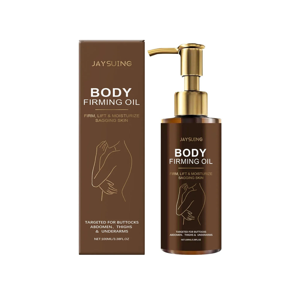 100ml firming body oil bottle with vitamin E and coffee seed oil formulation