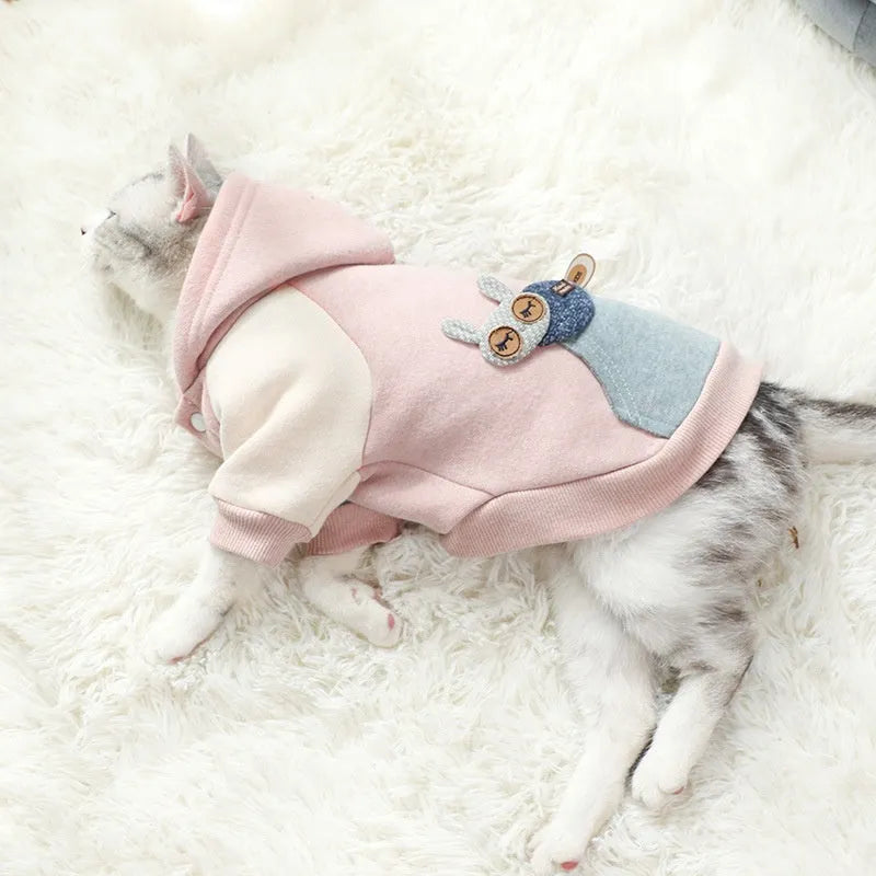 Brown cotton dog sweatshirt shown with green and pink colour options, sizes XS to 2XL
