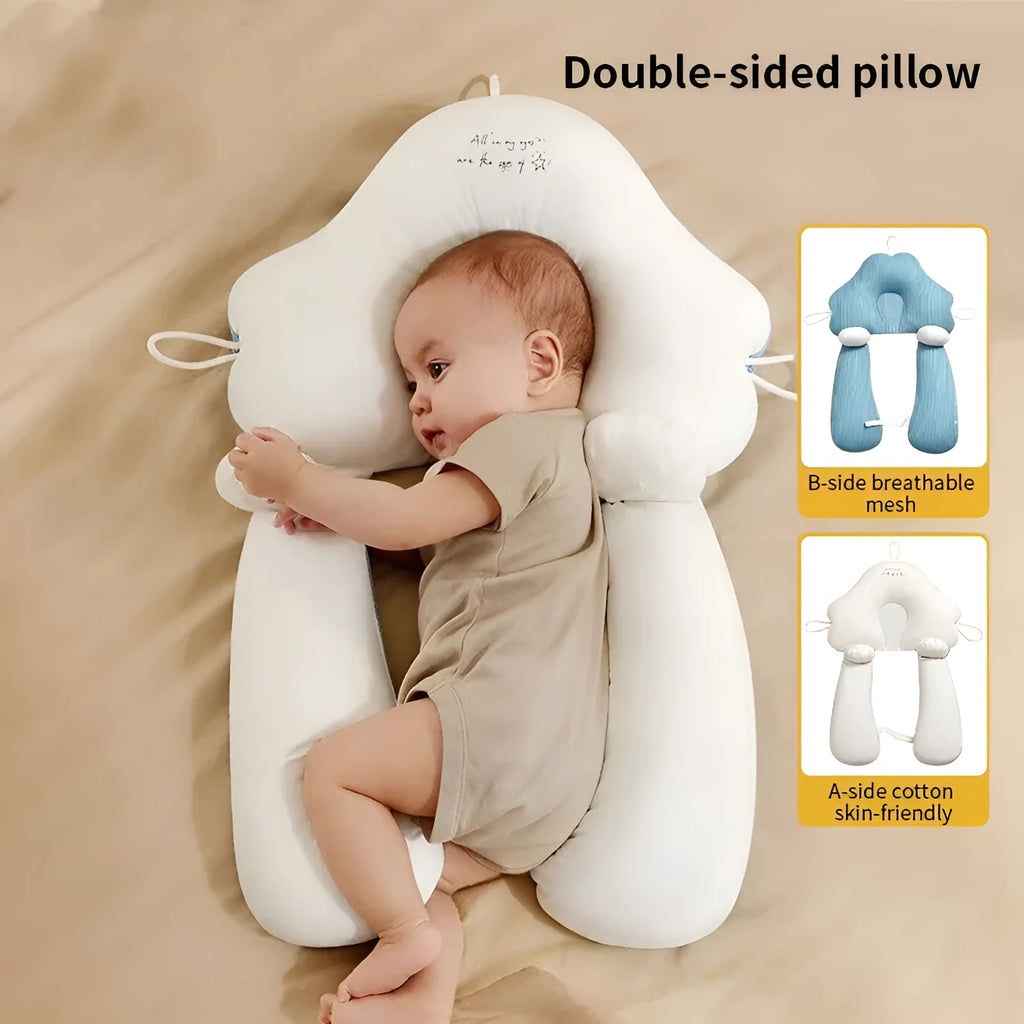 Baby correction head shaping pillow U-shaped design with pure cotton cover