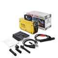 MMA-200MIN 220V DC inverter welding machine with welding tongs, grounding clamp, face shield and brush hanger accessories