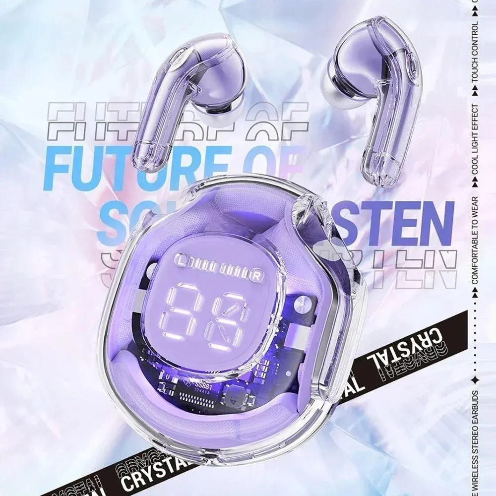 Transparent warehouse wireless Bluetooth headset in multiple colours with in-ear design