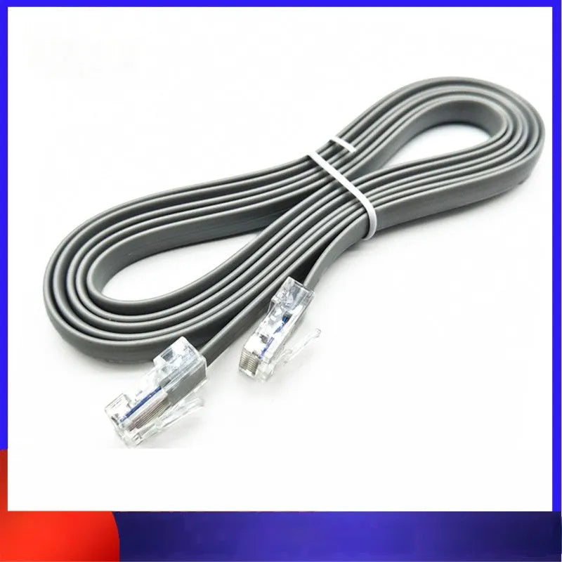 Silver grey CAT6 Ethernet cable with RJ45 connectors, 2 metre length