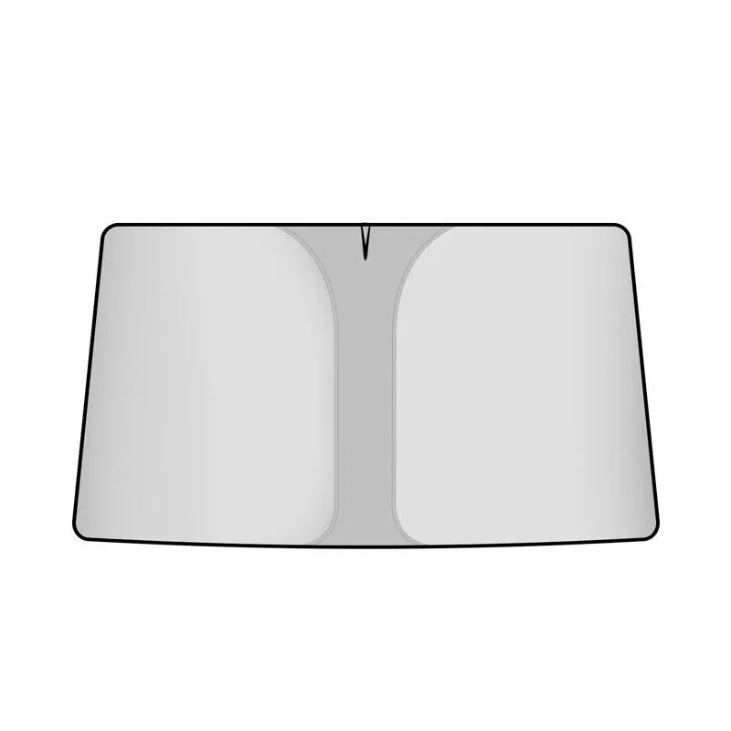Car double ring front sun shield with NC fabric titanium silver construction for windscreen protection