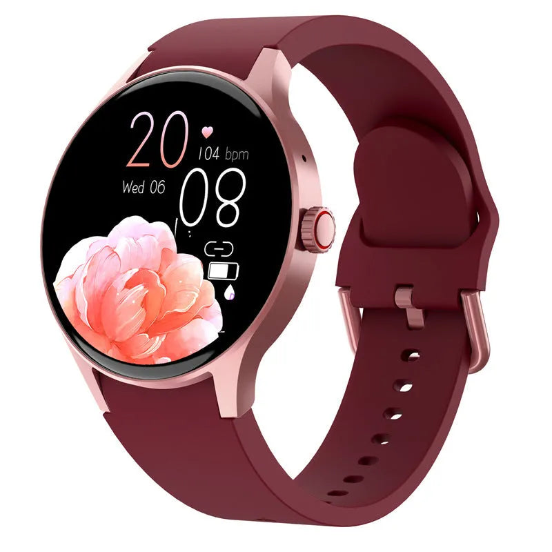 Bluetooth sport watch with 46mm diameter case and 1.43-inch circular touch screen display