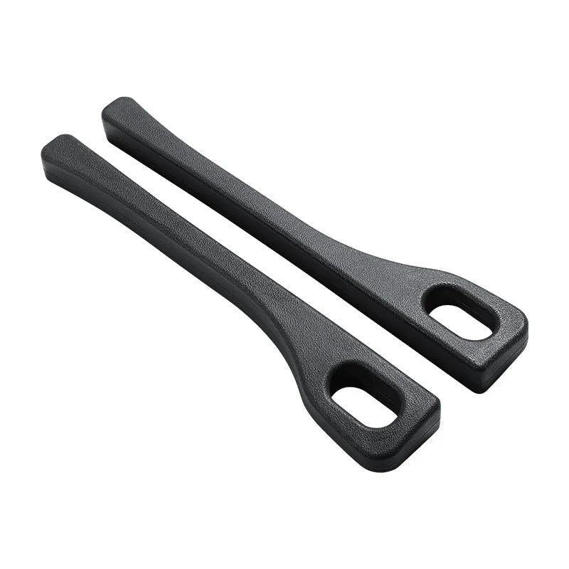 Black polyurethane car seat gap strip preventing items from falling between vehicle seats.